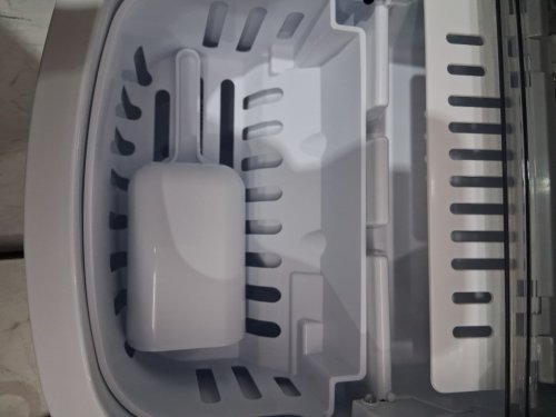 EUHOMY Countertop Ice Maker Machine with Handle, Basket & Scoop - MAKES 26LB Per Day - silver (MODEL: IM-01X/IM008-BSI-CAEH) image 5