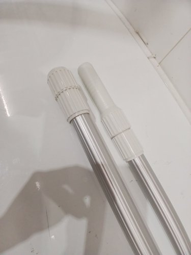 romivo heavy duty telescopic Swimming skimmer Pool Pole - 10FT - SILVER/grey image 3