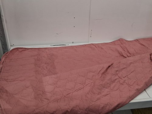 Reversible Bedspread Quilt blanket - 80" x 80", Soft Lightweight Comforter - pink image 3