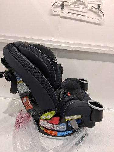 GRACO 4EVER 4-IN-1 CONVERTIBLE FROM INFANT TO TODDLER CAR SEAT with WASHABLE SEAT COVER - 4-120lb capacity - DREW STYLE / grey black (MODEL: 2168323) image 9