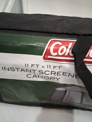 COLEMAN PORTABLE SCREENED CANOPY TENT WITH INSTANT SETUP - 11FT X 11FT - BACK HOME SCREENHOUSE SETS UP IN 60 SECONDS - GREY (MODEL: 2000036712) image 4