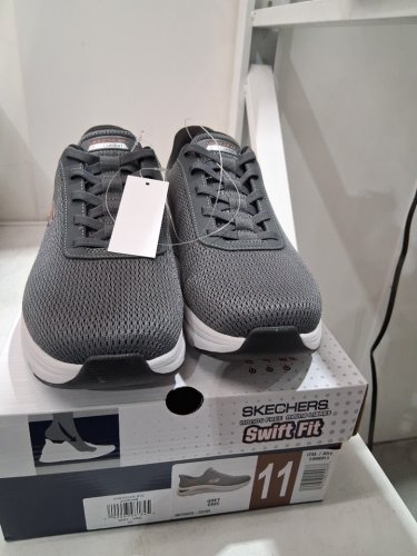 men's skechers arch comfy 2.0 slip on sneakers - 11 - grey (style:1998911) image 2