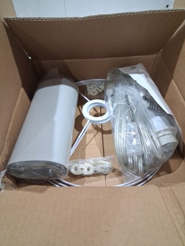2PK IHENGYANLT hanging light fixtures with on/off switch and a fabric lamp shade - 8" x 11.8"/15ft wire - LIGHT GREY image 4