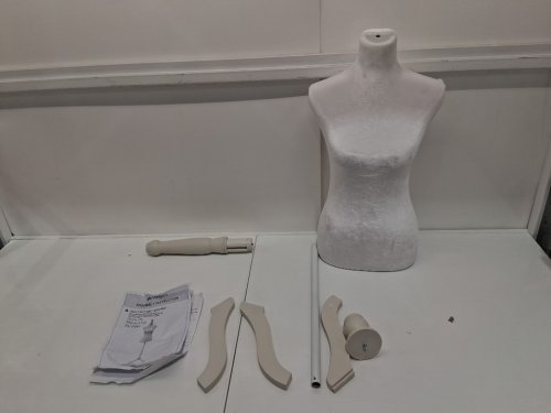 MEETINGHOME DRESS FORM MANNEQUIN - 58" - 67" - WHITE/BEIGE - (MODEL: MQ-FL2104-WHITE) image 4