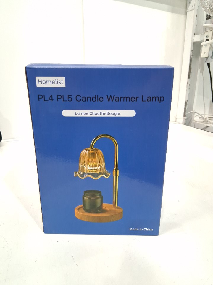 Homelist Candle Warmer Lamp - adjustable height 9" to 12" - wood/GOLD - (model: MF105-KJ) image 2