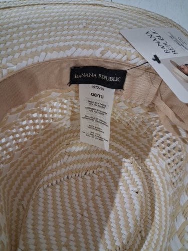 WOMEN'S Banana Republic Classic Panama Straw Hat - OSFM - beige / white (Style: 1972749) image 3