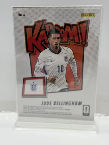 JUDE BELLINGHAM ENGLAND- JUMBO KABOOM 5"X7" PAINI DONRUSS FIFA 2026 CARD WITH STAND DISPLAY image 3