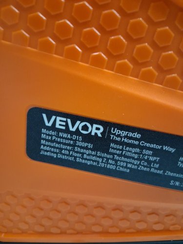 Retractable Air Hose Reel - 3/8 IN x 50FT - Hybrid Air Hose - Max 300PSI - orange/black (model: nwa-d15) image 4