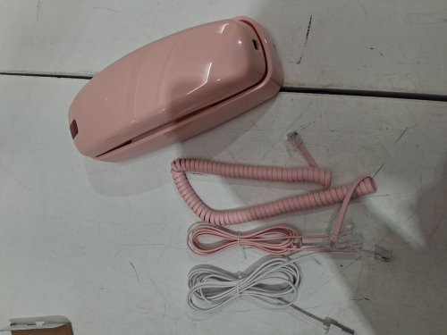 vintage landline telephone with wall plug in - pink (model: 5508) image 2