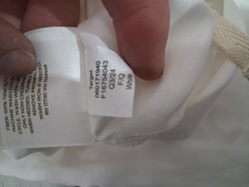 THRESHOLD TENCEL BREATHABLE DUVET COVER - FULL/QUEEN - WHITE (MODEL: T1398) image 5