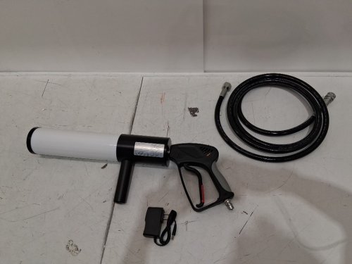 Handheld CO2 Jet Blaster Smoke Machine with RGB LED Lights - 20FT-30FT range - black/white (model: zq16042) image 3