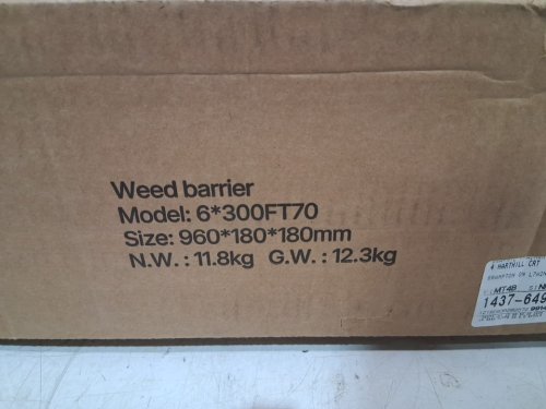 HEAVY DUTY PREMIUM FABRIC WEED PLANT BARRIER - 6FT X 300FT - BLACK (MODEL: 6*300FT70) image 3