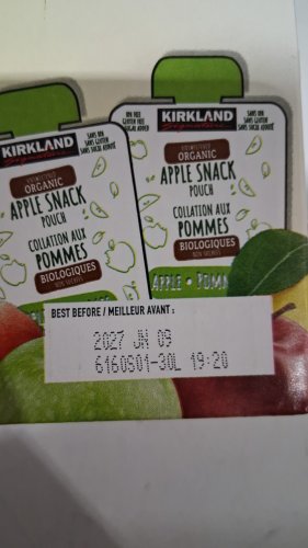 22PK Kirkland signature unsweatened organic apple sauce snack pouch - 90g each image 4