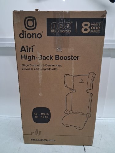 DIONO AIRI HIGH BACK BOOSTER CAR SEAT - 40LBS TO 120LBS - BLUE (MODEL: 55002-NA-01) image 2