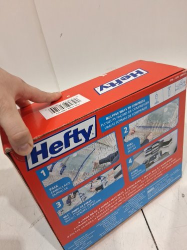 12PC Hefty Shrink-Pak Vacuum Storage Bags with Manual Pump - Assorted Sizes (Model: 1806353) image 3