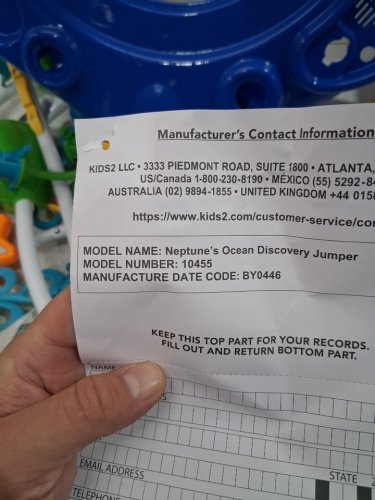 Baby Einstein Neptune's Ocean Discovery Jumper with Adjustable Height - 15+ multi-sensory toys/activities - 4 languages - Multi-colour (Model: 10455) image 6