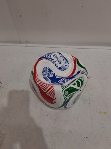 adidas World Cup Soccer Ball - size 5 - white/solar blue/red/flash lime (model: JD8021/KWD03) image 3