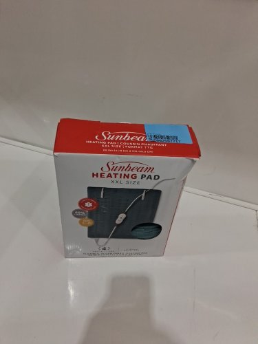 SUNBEAM HEATING PAD WITH 4 HEAT SETTINGS - 2 HOUR AUTO SHUT OFF AND REMOTE CONTROL - XXL - 20" x 24" - TEAL/blue - (MODEL: 2005-525-CN) image 2