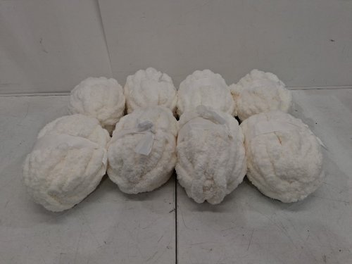 8PK Chunky Chenille Yarn for Knitting and Crochet - 30YARD/EA - White image 2