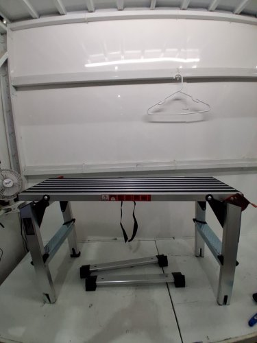 heavy duty folding work platform - 39.4" x 11.8" x 19.2" - 660lbs cap -  silver (model:sw-wp003) image 3