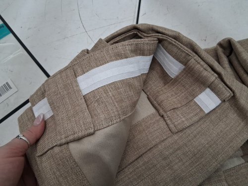 (1 PANEL) HPD POLE POCKET ROOM DARKENING CURTAINS - 50"X120" - THATCHED TAN (MODEL: boch-ln18538-120) image 2