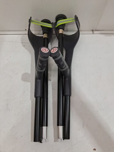 BQKOZFIN Lightweight Adjustable Forearm Crutches - 36.6"-45.3" - black image 3