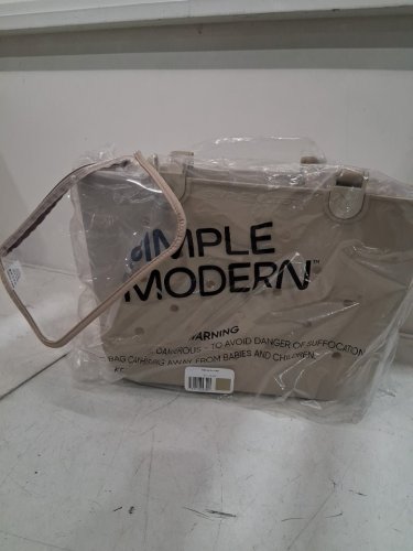 Simple Modern Getaway Bag Collection Waterproof Beach Bag/Rubber Tote with Attached Zip Case - Large - Almond Birch (Style: GET-L-ALB-M) image 2