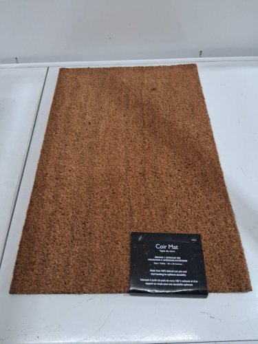 Plain Coir Doormat - 16" x 24" - brown image 2