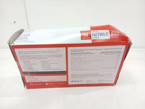 200PK Medico TruGard Nitrile Medical Exam Gloves - MEDIUM - White (model: 1858761) image 4