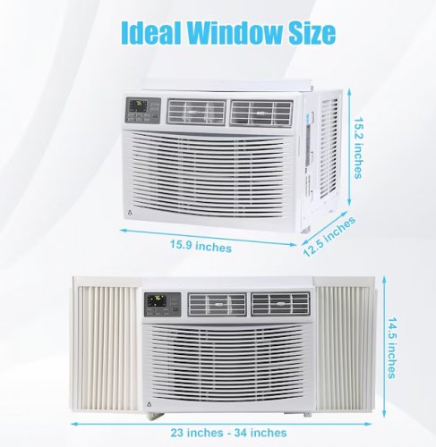 Garvee smart window air conditioner with WIFI enabled voice control, 24H timer, dehumidifying modes cools 550 sq.ft & 12,000BTU - 15.9" x 12.5" x 15.2" - white (model: twc-12crd1) image 2