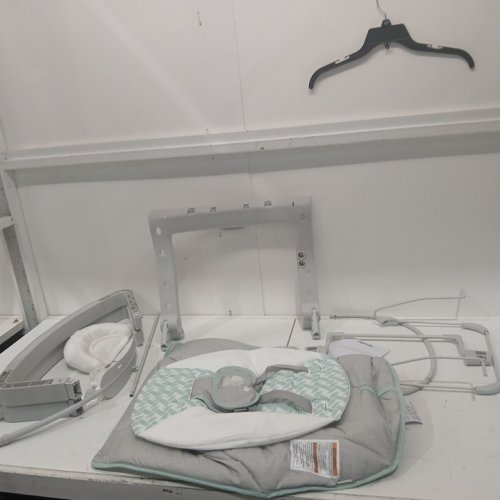 INGENUITY 3-IN-1 KEEP COZY GROW WITH ME VIBRATING BABY BOUNCER, ROCKER & CHAIR - 40LBS CAPACITY - WEAVER THEME GREY/WHITE/GREEN (MODEL: ‎12428) image 3