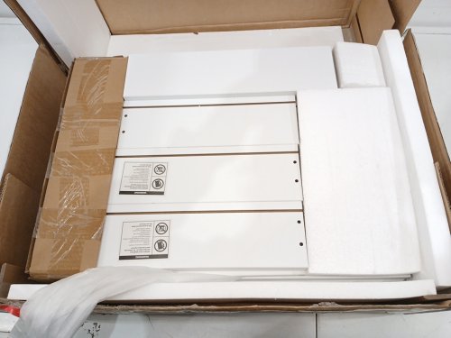 Nightstand with LED Lights Charging Station - 26.8" x 17.7" x 15.8" - White (Model: AJ-DJ502530) image 6