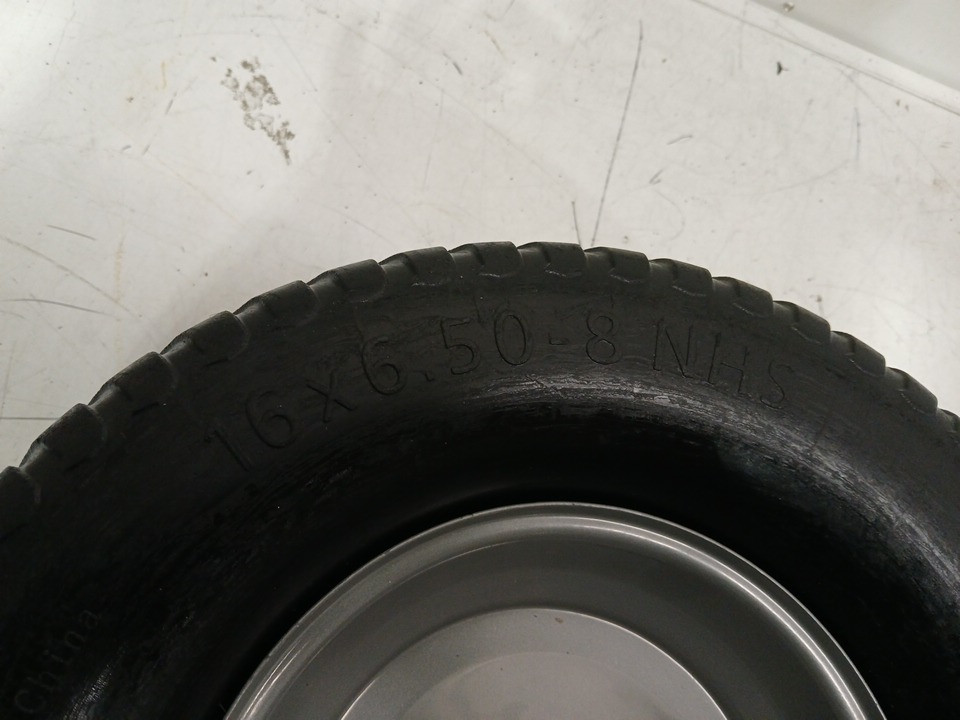 2PK 4 Ply flat free Lawn Mower Garden Tractor WHEELS - 16x6.50-8 -BLACK image 4