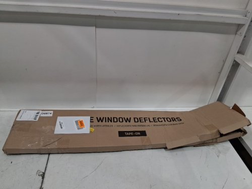 4PCshatterproof Side Window Deflectors - 31.5" x 3", 39.5" x 3"- UNIVERSAL FIT - BLACK image 2
