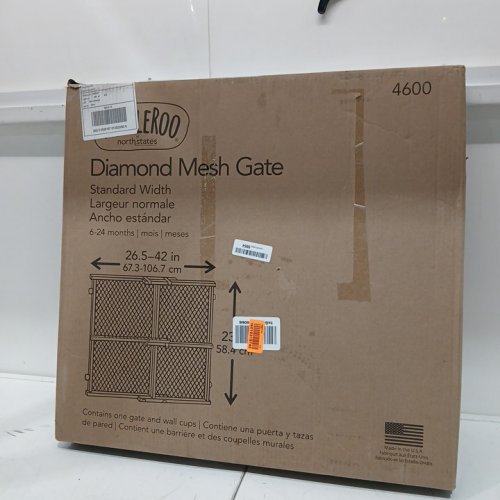 toddleroo by North States Diamond Mesh safety Gate - 26.5" - 42" x 23" - wood (model: 4600) image 2