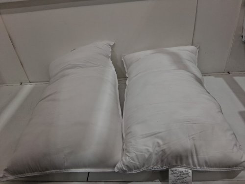 2PK AMAZONBASICS SOFT DENSITY BED PILLOWS FOR STOMACH & BACK SLEEPERS - KING 20" X 36" - WHITE image 3