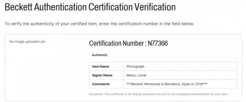 100% AUTHENTIC SIGNED LIONEL MESSI ARGENTINA FRAMED PHOTO - BECKETT COA - 17.5" X 17.5" - BLACK image 2