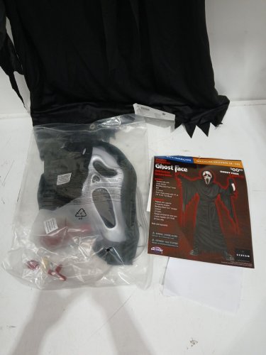 BOYS Ghost Face Bleeding Costume - MEDIUM 10-12 - BLACK image 2