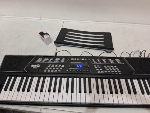 RockJam 61 Key Keyboard Piano With Pitch Bend Kit, Keyboard Stand, and Piano Bench - 9V - black (model: rj5061) image 6