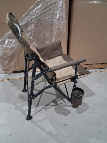 Overmont Heated Folding Camping Chair with Adjustable High Backrest *Battery NOT Included* - 3 Heat Levels Seat & Backrest Separately Control - 450 LBS max - red/grey (model: om000016) image 3