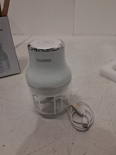 happy life electric rechargeable mini food chopper - 250ml - white image 2