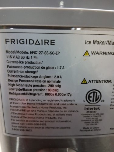 Frigidaire Stainless Steel Countertop Ice Maker with 26 lb/Day bullet ice - Silver (model: EFIC127-SS-SC-EP) image 4