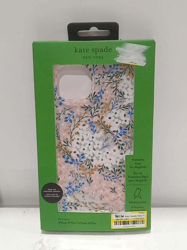 Kate spade new york protective MagSafe case for iPhone 15/14 Plus - Clear Flowers (Model: KS052548-05) image 2