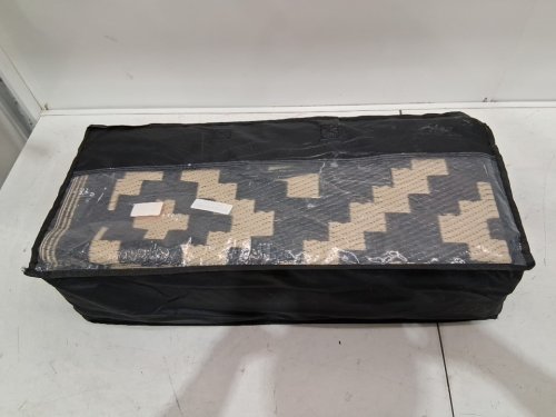 GENIMO Outdoor Waterproof Plastic Rug for Patio - 10FT x 8FT - Black/Beige image 5