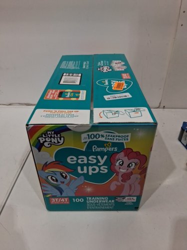 100PK PAMPERS EASY UPS DISPOSABLE ABSORBANT TRAINING UNDERWEAR - SIZE 3T-4T (30-40LBS) - MY LITTLE PONY image 2