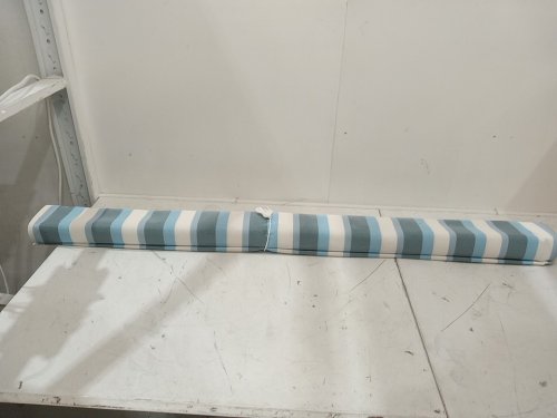 lazy daze outdoor quick dry hammock with spreader bar - 78" x 55" - 450lbs max - blue white stripes (model: hm-th-bt) image 2
