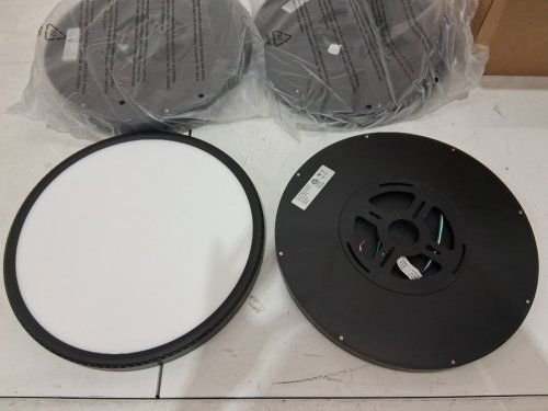 6PK HEPSIDE LED FLUSH MOUNT CEILING LIGHTS 12" 3000K,4500K,6000K - WHITE (MODEL: 6429506-01) image 4
