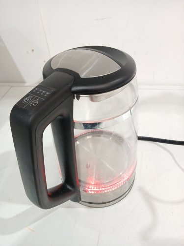 cuisinart cordless electric double wall programmable glass kettle - 1500w - 1.7l - black/stainless steel - (model: cgk-34pcc). image 4