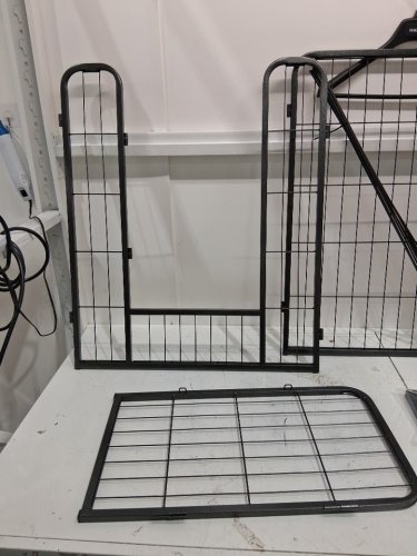 MEDEHOO Heavy Duty Portable Dog Fence/playpen - 8 panels - each panel 31" - 18.7 Sq. FT - black (model: air50) image 5