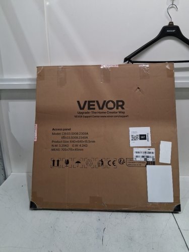 vevor access panel for drywall - 25.2" x 25.2" - galvanized steel/white (model:  9.03.S008.2349A) image 2